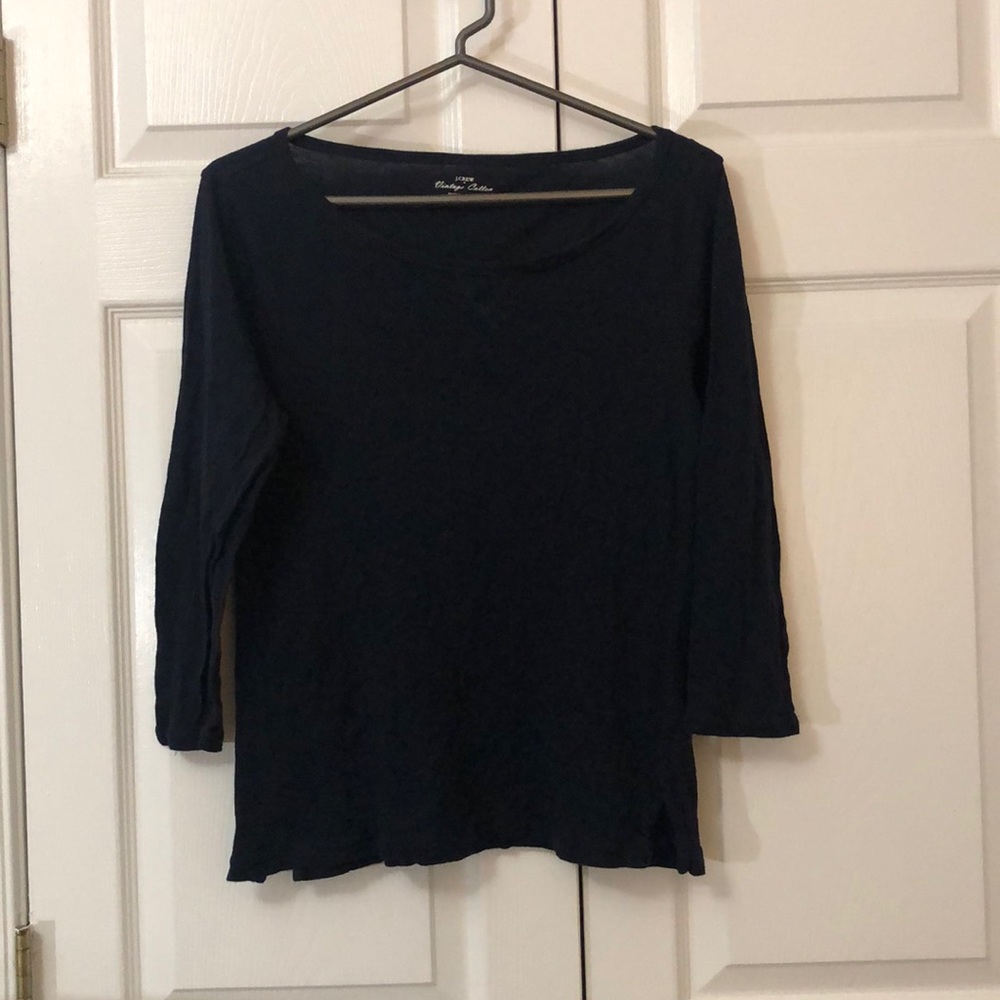 Womens Jcrew Navy vintage cotton tshirt size M